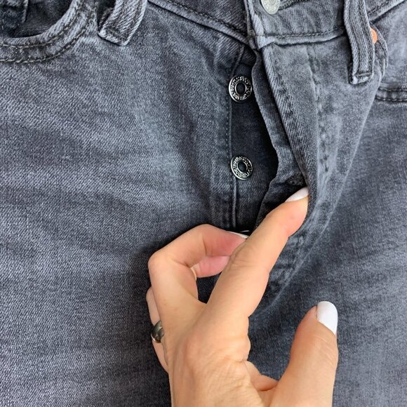 Levi's Wedgie Skinny Button Fly Jeans - Black Wash - Size 29 - Picture 2 of 10